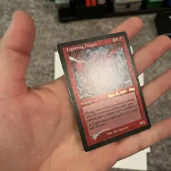 Lightning Dragon Urza’s Saga 1st FOIL Pre-Release Promo Magic MTG LP - Image 4