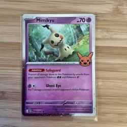 MIMIKYU 037/091 TRICK OR TRADE 2024 COSMOS HOLO CARD NM - Image 1
