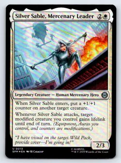 Silver Sable, Mercenary Leader 13 Marvel's Spider-Man Magic: The Gathering Foil - Image 1