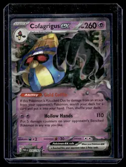 Cofagrigus ex Pokemon Card #76 2023 Scarlet & Violet Series - Paradox Rift - Image 1