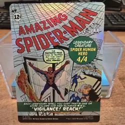Magic The Gathering Peter Parker. #232. Foil Borderless. Marvel's Spider-Man - Image 1