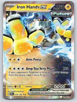 2023 POKEMON IRON HANDS EX PARADOX RIFT 070/182 HOLO DOUBLE RARE NM - Image 1