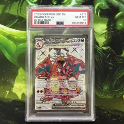 Pokemon 2023 Obsidian Flames Charizard ex 215/197 Ultra Rare Holo PSA 10 - Image 1