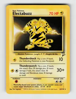 Electabuzz 24/130 Rare Base Set 2 Pokemon 2000 Lightly Played - Image 1