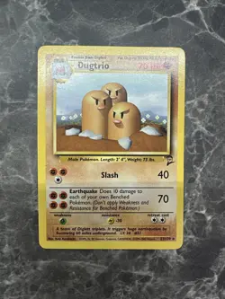 Dugtrio - 23/130 - Rare Pokemon TCG: Base Set 2 WOTC 2000 - LP - Image 1