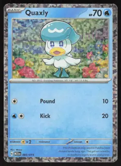 Pokemon Quaxly Promo 003/015 McDonald's Promos 2023 Holofoil NM - Image 1