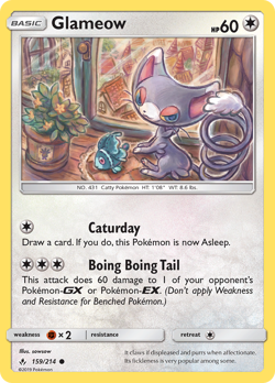 GLAMEOW 159/214 UNBROKEN BONDS REVERSE HOLO COMMON NM - Image 1