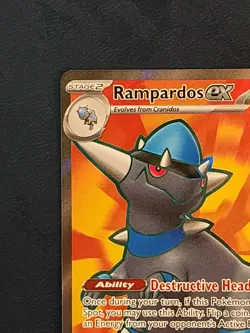 Rampardos ex 100/084 Me05: Pitch Black Holo full art pokemon ultra rare - Image 2