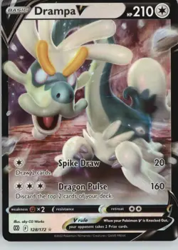 Drampa V 128/172 Holo V Rare Brilliant Stars Pokemon Near Mint - Image 1
