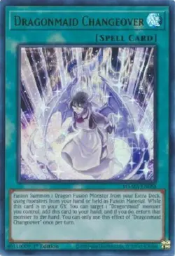 Yugioh - Dragonmaid Changeover - 1st Edition - Ultra Rare NM - Free Holo Card - Image 1