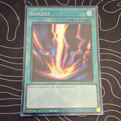 Konami Yu-Gi-Oh! TCG Raigeki Holo 1st Edition RA05-EN110 Rarity Collection 5 - Image 1