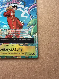 One Piece Monkey D Luffy OP07-109 SR Treasure Rare Alt Art English Edition - Image 4