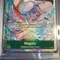 2026 ONE PIECE OP14 EB04 THE AZURE SEA'S SEVEN ALTERNATE ART #018 MEGALO PSA 10 - Image 4
