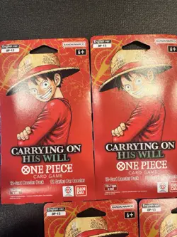 One Piece OP-13 Carrying On His Will Sleeved Booster Pack Lot x5 English Sealed - Image 2