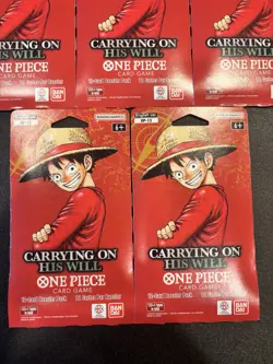One Piece OP-13 Carrying On His Will Sleeved Booster Pack Lot x5 English Sealed - Image 4