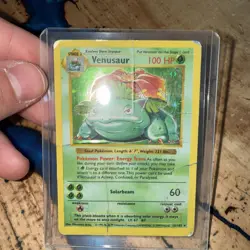 1999 Pokemon Venusaur Holo Rare SHADOWLESS Card 15/102 Base Set - Image 1