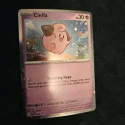 Cleffa SVP095 Pokemon Card 2024 Scarlet Violet Promo Ultra Rare Holo NM SWIRL 🌀 - Image 1