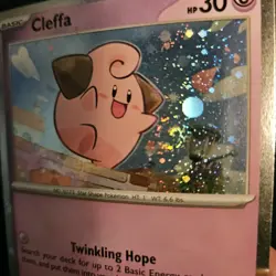 Cleffa SVP095 Pokemon Card 2024 Scarlet Violet Promo Ultra Rare Holo NM SWIRL 🌀 - Image 2