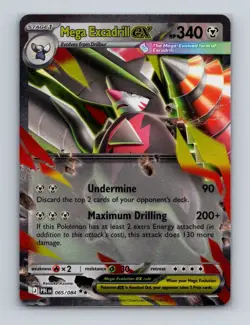 Mega Excadrill ex 065 2026 Pokemon Pitch Black Double Rare Card NM+ (a) - Image 1