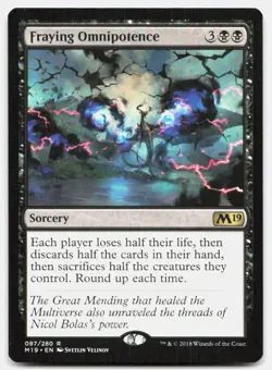Fraying Omnipotence 97 Rare Prerelease Cards Magic: The Gathering Foil Near Mint - Image 1