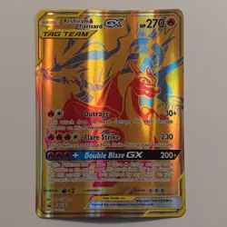 Pokemon Reshiram & Charizard GX SM247 Jumbo Oversized Promo Holo Card 270 HP - Image 1