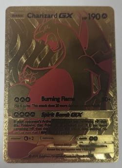 Pokemon Charizard GX HP 190 Burning FlameGold Foil 🔥Fan Art 🔥Card NM - Image 1