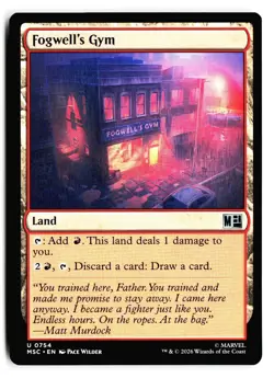 Fogwell's Gym 754 Uncommon Commander: Marvel Super Heroes Magic: The Gathering - Image 1