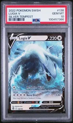 PSA 10 Lugia V 138/195 Pokemon Card Sword & Shield-Silver Tempest GEM MINT - Image 1
