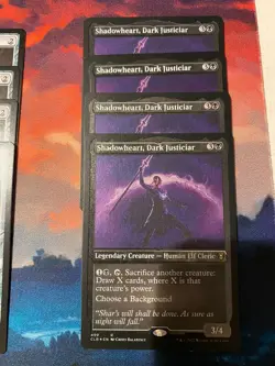 MTG Battle For Baldurs Gate Shadowheart Dark Justiciar Foil Etched x 4 - Image 1