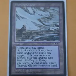 Wizards of the Coast MTG Thawing Glaciers Land Alliances Rare Eng 1996 Menges - Image 1