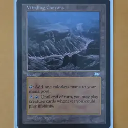 Wizards of the Coast MTG Winding Canyons Land Weatherlight Rare Reg Eng 1997 - Image 1