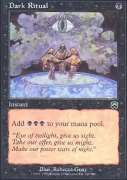 1x Dark Ritual Heavy Play MTG Magic - Kid Icarus - - Image 1