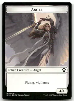 Kavu // Angel Double-Sided Token #12 // 1 (LP) Dominaria United DMC Magic MTG - Image 1