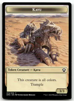 Kavu // Angel Double-Sided Token #12 // 1 (LP) Dominaria United DMC Magic MTG - Image 2