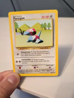 Porygon 39/102 - Uncommon 1999 English Base Set Pokemon Card - Near Mint NM & LP - Image 1