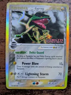 Rayquaza Delta Species 13/113 Pokemon TCG 2005 English HP Reverse Holo Stamped - Image 1