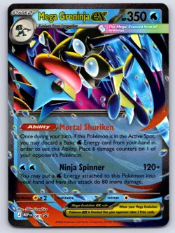 Mega Greninja ex 081 Pokemon ME: Mega Evolution Promo Holo NM - Image 1