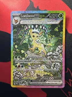 Pokemon TCG Leafeon EX Prismatic Evolutions Sir 144/131 Near Mint Condition - Image 1