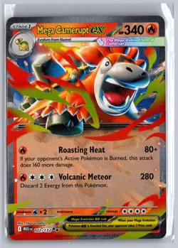 MEGA CAMERUPT EX 022/132 DOUBLE RARE MEGA EVOLUTION POKEMON - Image 1