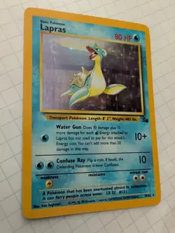 Pokemon Lapras 10/62 Fossil Holo Rare - Uncirculated - Image 2
