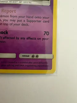 2019 Pokemon Mewtwo SM214 Cosmos Holo Hidden Fates Black Star Promo NM - Image 3
