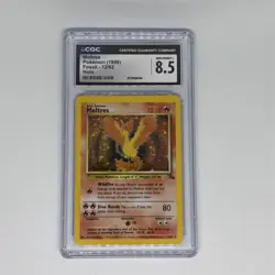 Pokemon 1999 Moltres 12/62 Fossil Holo CGC 8.5 - Image 1