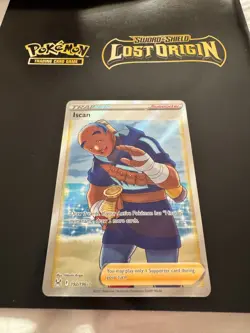 Iscan Full-Art Ultra Rare TRAINER POKEMON CARD - LOST ORIGIN - 192/196 NM - Image 1