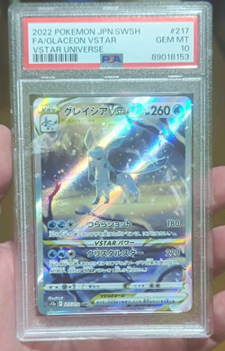 Pokemon Glaceon VSTAR 217/172 S12a VSTAR Universe JP Full Art Holo PSA 10 - Image 1