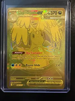 ASCENDED HEROES GOLD MEGA Dragonite EX 295/217 - NEAR MINT RAW - Image 1