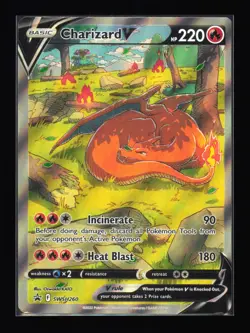 Charizard V SWSH260 SWSH: Sword & Shield Black Star Promo, Holo Pokemon TCG NM - Image 1