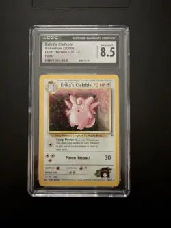 Wizards of the Coast Pokemon TCG CGC 8.5 Erika's Clefable 3/132 Holo 2000 - Image 1