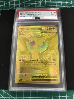 Pokemon Phantasmal Flames Mega Charizard X ex Hyper Rare #130/094 PSA 9 Gold - Image 1