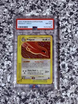 2002 Pokemon Expedition #23 Pidgeot Holo PSA 8 NM-MT - Image 1