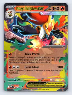 MEGA DELPHOX EX 008/084 DOUBLE RARE PITCH BLACK POKEMON Holo NM - Image 1